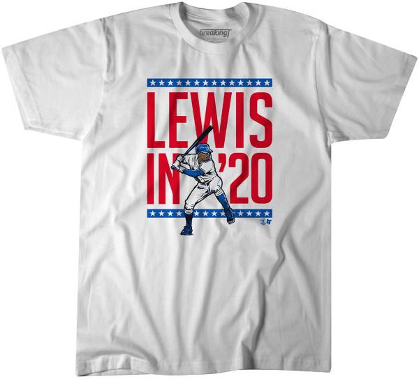 BreakingT Men's Kyle Lewis 'Lewis in '20' Grey T-Shirt