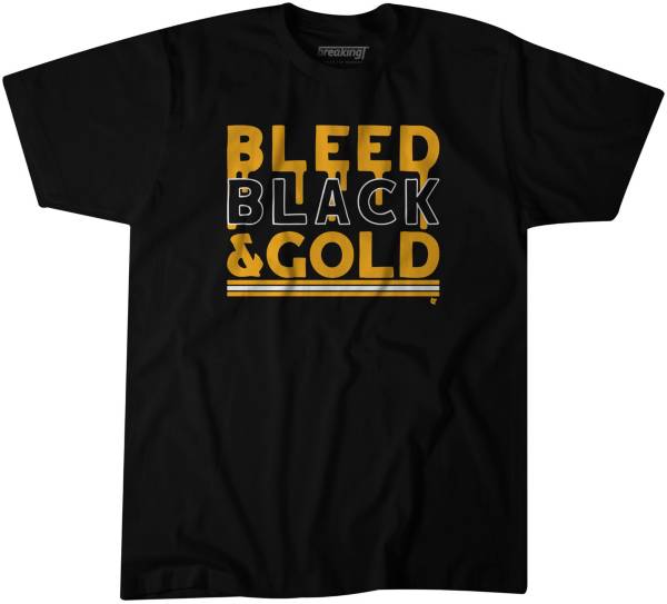 BreakingT Men's “Bleed Black and Gold” Black T-Shirt