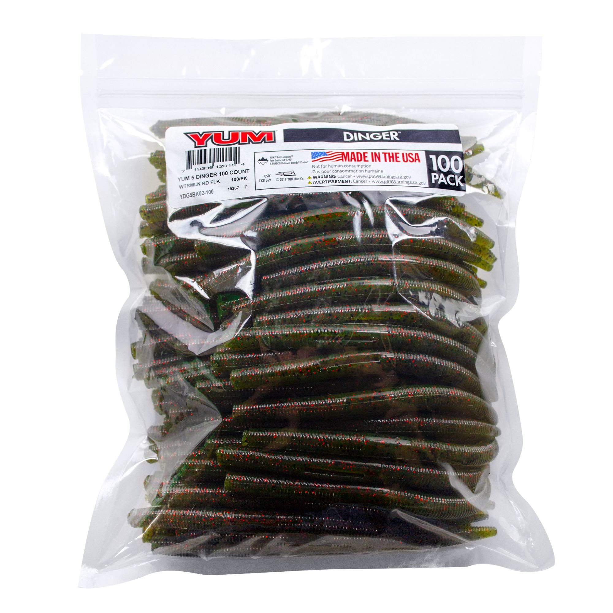 Yum Dinger 5" Bulk Fishing Lures - 100 Count Pack For Bass Fishing 6 thumbnail image