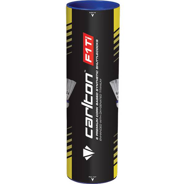 Carlton F1 Ti Synthetic Shuttlecocks Medium 6 Pack