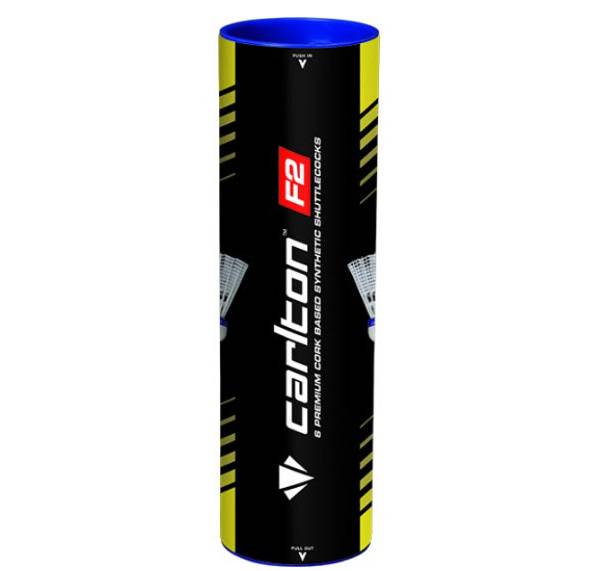 Carlton F2 Synthetic Shuttlecocks Medium 6 Pack