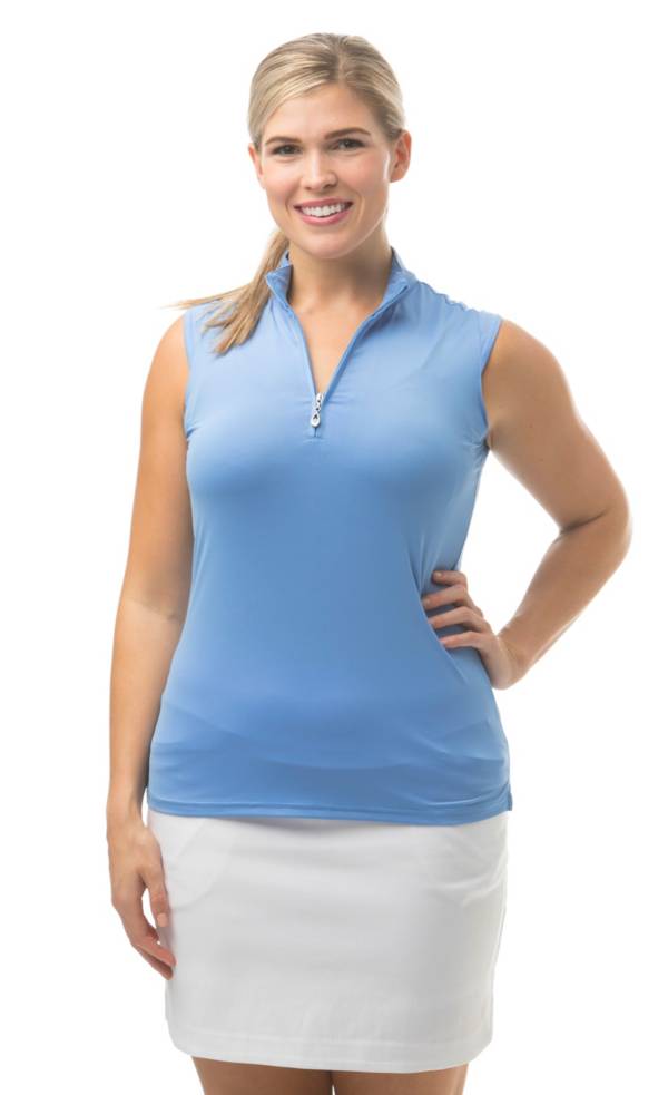 SanSoleil Women's Sunglow Sleeveless Mock Neck Top