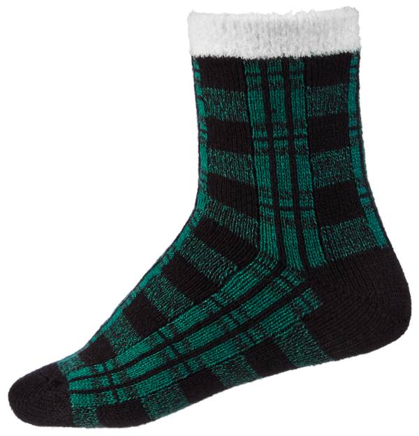 Northeast Outfitters Women's Buffalo Plaid Cozy Cabin Crew Socks