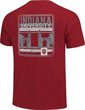 Image One Men's Indiana Hoosiers Red Campus Buildings T-Shirt product image