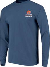 Image One Men's Auburn Tigers Blue Campus Skyline Long Sleeve T-Shirt product image