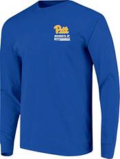 Image One Men's Pitt Panthers Blue Campus Skyline Long Sleeve T-Shirt product image