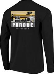 Image One Men's Purdue Boilermakers Black Campus Skyline Long Sleeve T-Shirt product image