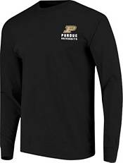 Image One Men's Purdue Boilermakers Black Campus Skyline Long Sleeve T-Shirt product image