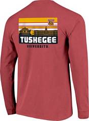 Image One Men's Tuskegee Golden Tigers Crimson Campus Skyline Long Sleeve T-Shirt product image