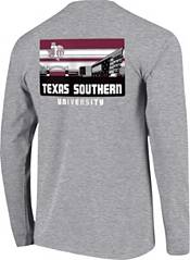 Image One Men's Texas Southern Tigers Grey Campus Skyline Long Sleeve T-Shirt product image