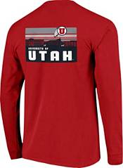 Image One Men's Utah Utes Crimson Campus Skyline Long Sleeve T-Shirt product image