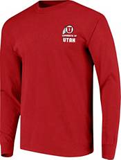 Image One Men's Utah Utes Crimson Campus Skyline Long Sleeve T-Shirt product image