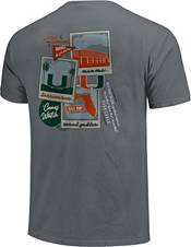 Image One Men's Miami Hurricanes Grey Campus Polaroids T-Shirt product image
