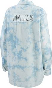 WEAR by Erin Andrews Women's Dallas Cowboys Denim Dye Navy Button Down product image