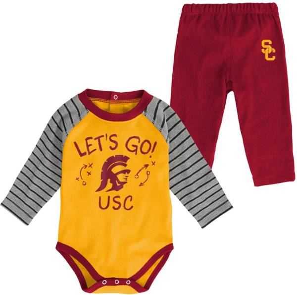 USC Authentic Apparel Toddler USC Trojans Touchdown 2-Piece Creeper Set