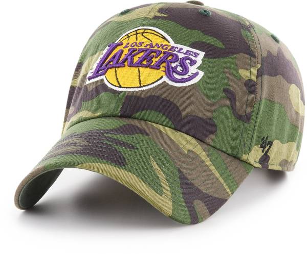 ‘47 Adult Los Angeles Lakers Camo Clean-Up Adjustable Hat