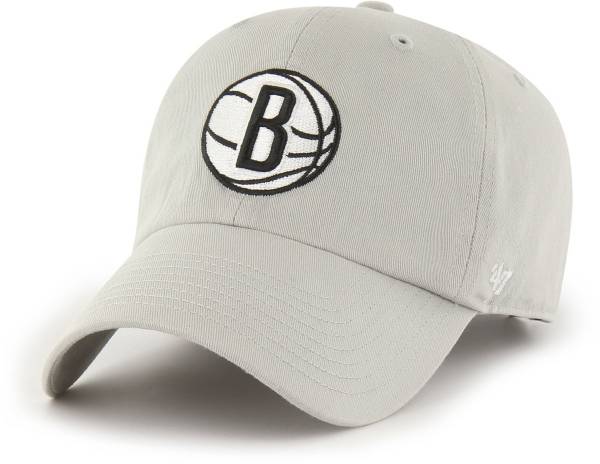 ‘47 Adult Brooklyn Nets Grey Clean-Up Adjustable Hat