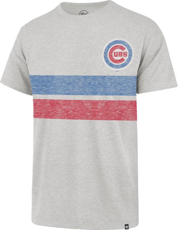 '47 Men's Chicago Cubs Gray Bars Franklin T-Shirt
