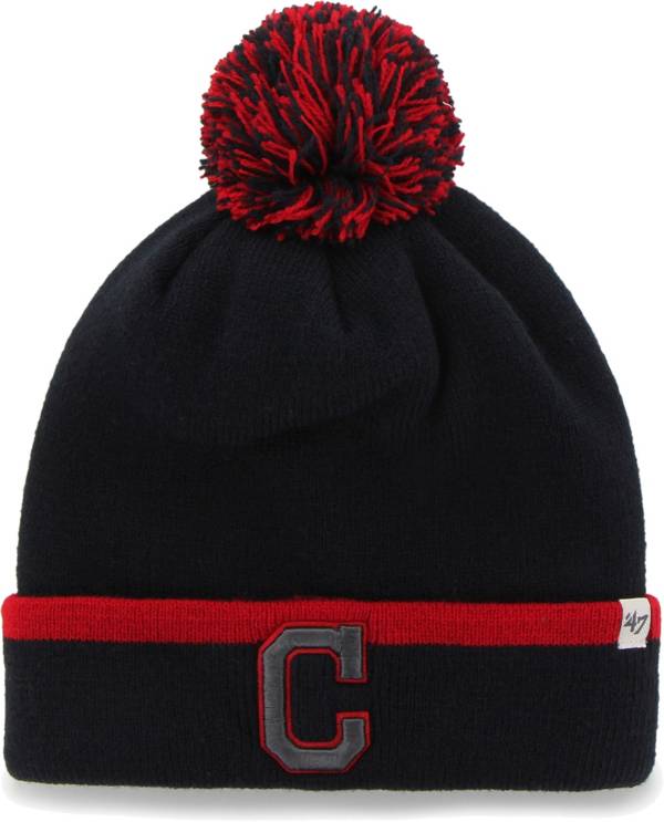 '47 Men's Cleveland Indians Navy Bar Cuff Knit Beanie product image