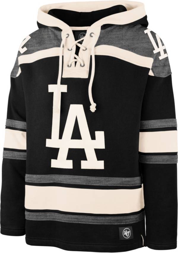 ‘47 Men's Los Angeles Dodgers Black Lacer Pullover Hoodie product image