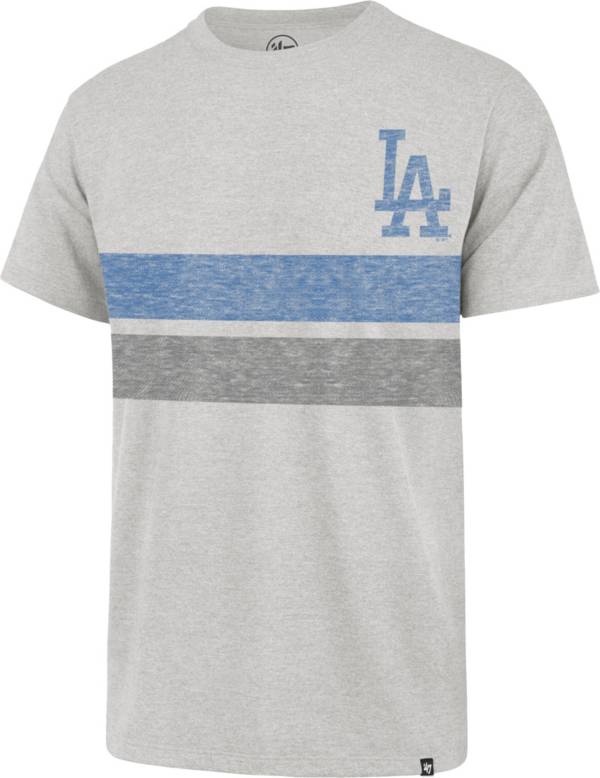 '47 Men's Los Angeles Dodgers Gray Bars Franklin T-Shirt