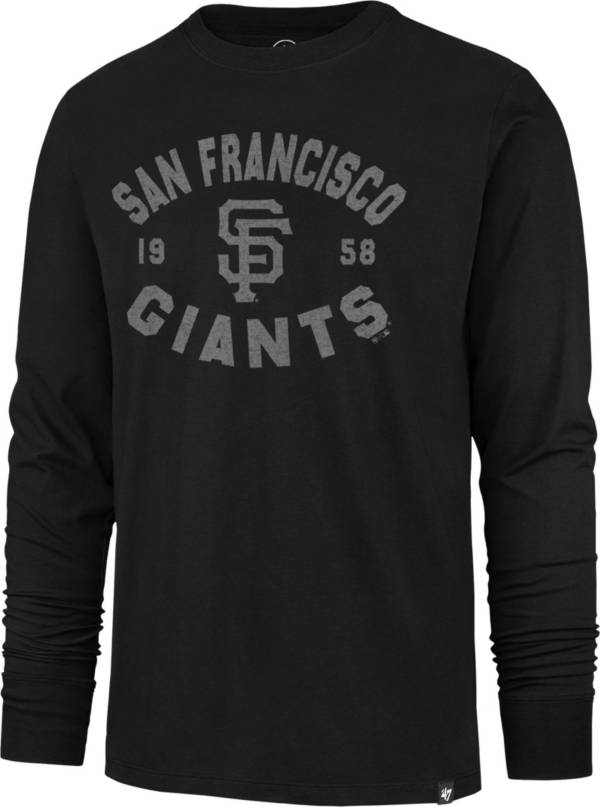 ‘47 Men's San Francisco Giants Black Overcast Franklin Long Sleeve T-Shirt