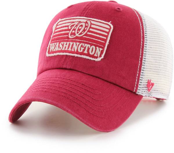 ‘47 Men's Washington Nationals Red Clean Up Adjustable Hat