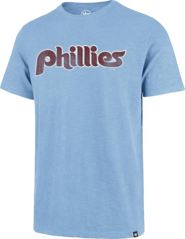 '47 Men's Philadelphia Phillies Navy Wordmark Scrum T-Shirt