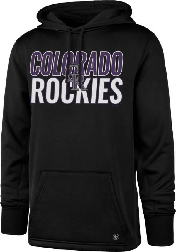 '47 Men's Colorado Rockies Black Tech Fleece Hoodie