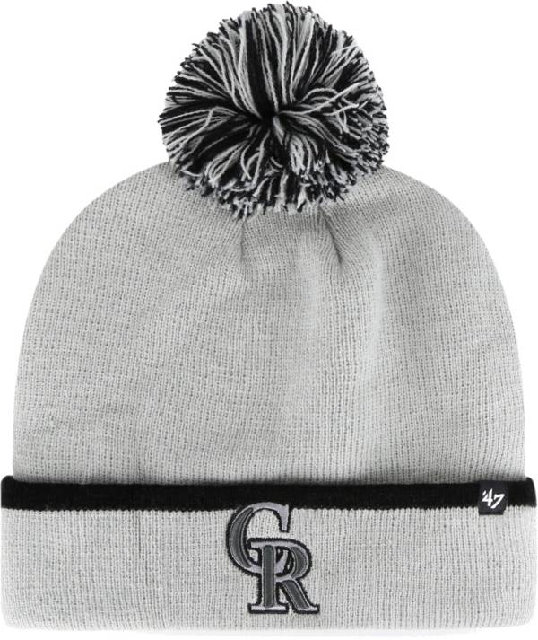 ‘47 Men's Colorado Rockies Grey Bar Cuffed Knit Pom Hat product image