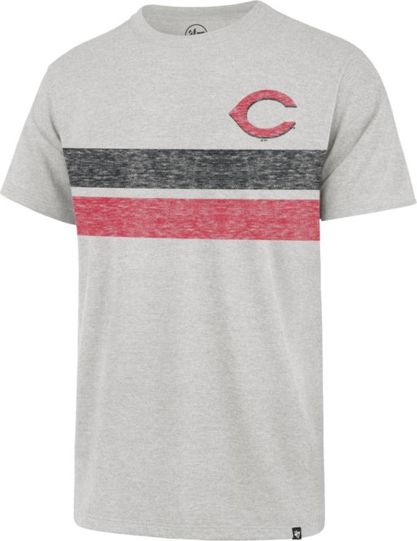 '47 Men's Cincinnati Reds Gray Bars Franklin T-Shirt