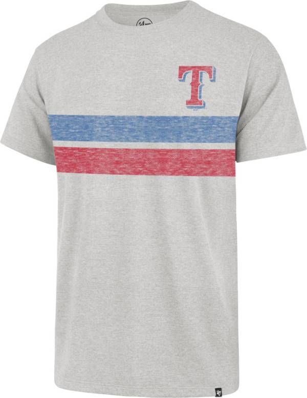'47 Men's Texas Rangers Gray Bars Franklin T-Shirt