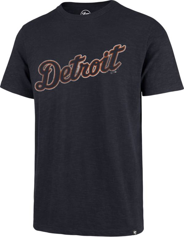 '47 Men's Detroit Tigers Navy Wordmark Scrum T-Shirt