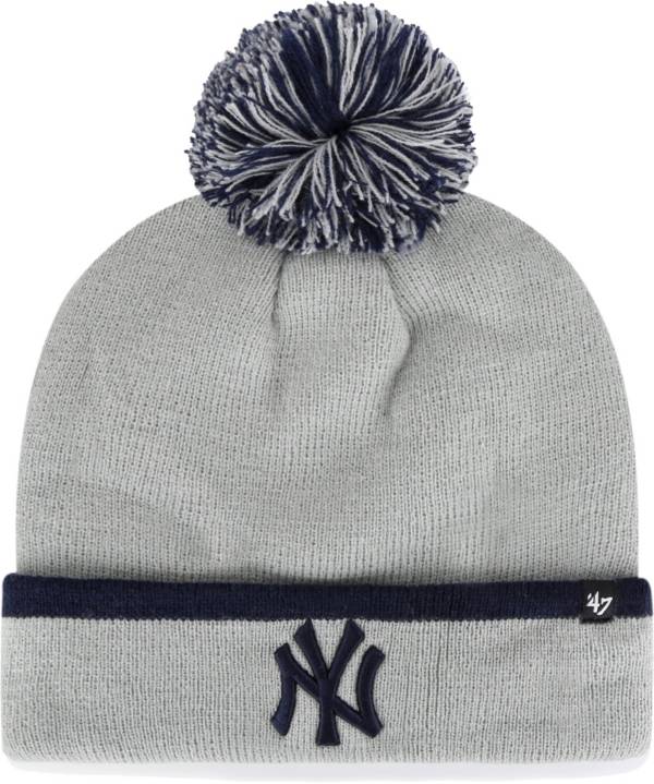 ‘47 Men's New York Yankees Grey Bar Cuffed Knit Pom Hat