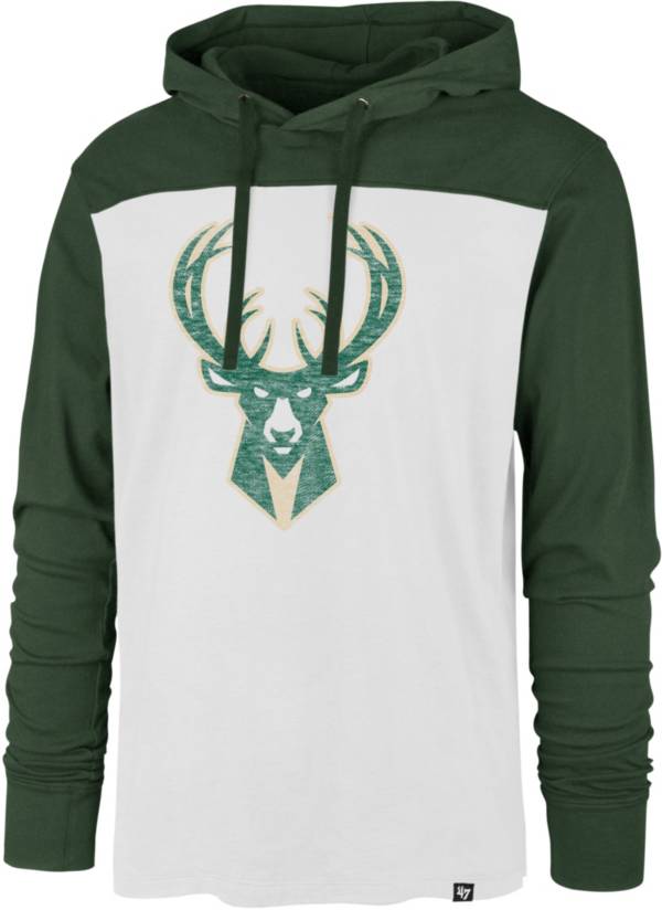 ‘47 Men's Milwaukee Bucks White Wooster Pullover Hoodie