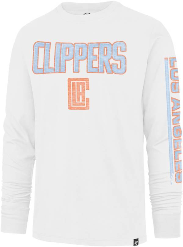 '47 Men's 2021-22 City Edition Los Angeles Clippers White Dime Drop Long Sleeve T-Shirt