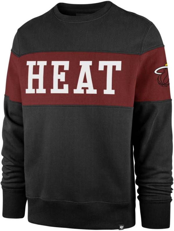 ‘47 Men's Miami Heat Black Interstate Crewneck Sweatshirt