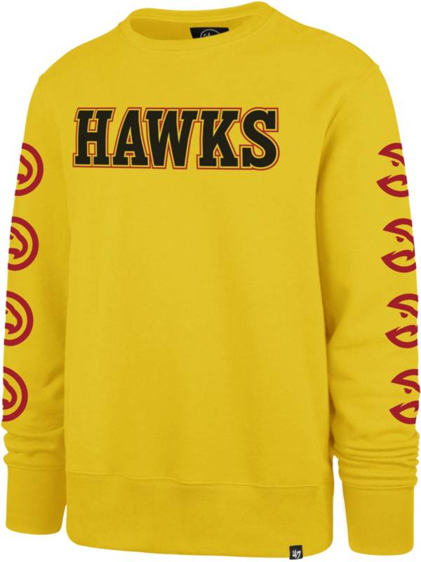 ‘47 Men's 2021-22 City Edition Atlanta Hawks Gold Headline Crewneck Sweatshirt