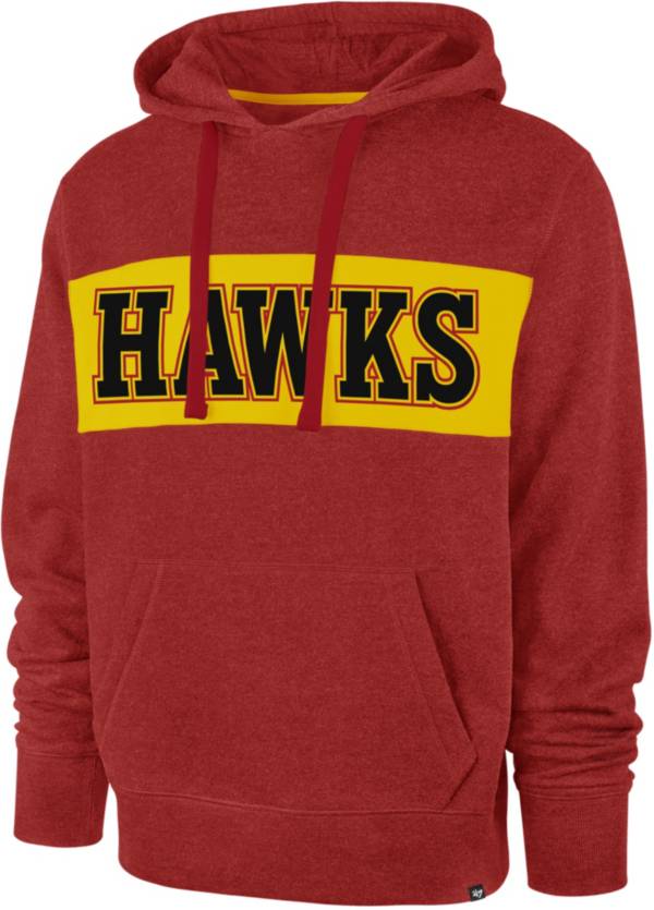 ‘47 Men's 2021-22 City Edition Atlanta Hawks Red Chest Pass Pullover Hoodie
