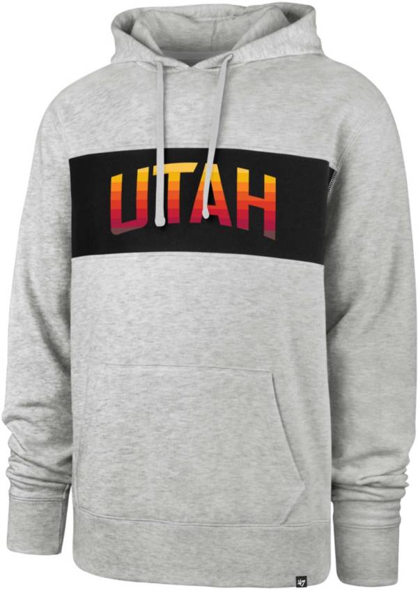 ‘47 Men's 2021-22 City Edition Utah Jazz Grey Chest Pass Pullover Hoodie