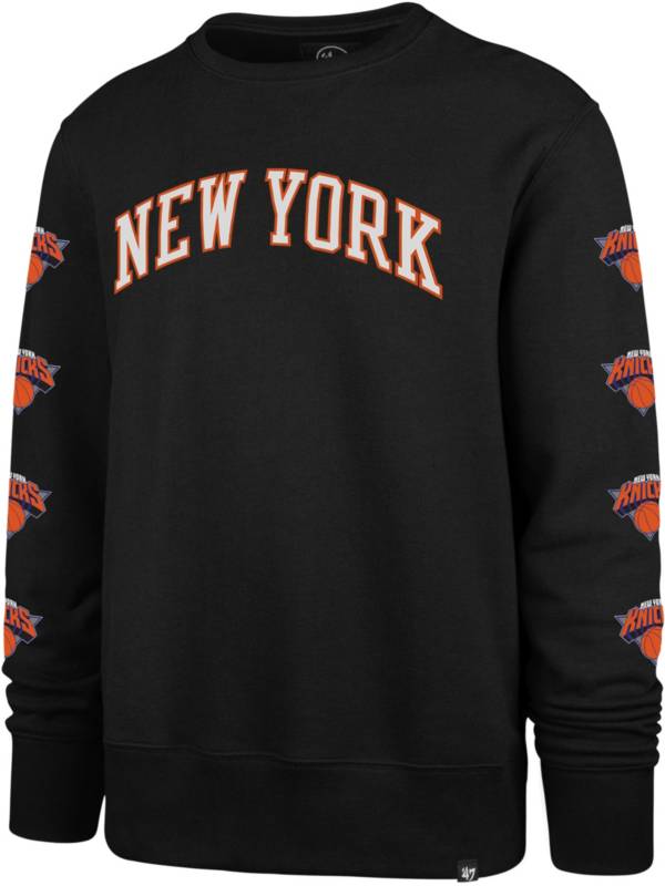 ‘47 Men's 2021-22 City Edition New York Knicks Black Headline Crewneck Sweatshirt