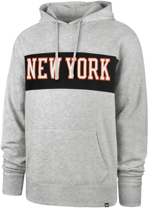 ‘47 Men's 2021-22 City Edition New York Knicks Grey Chest Pass Pullover Hoodie product image