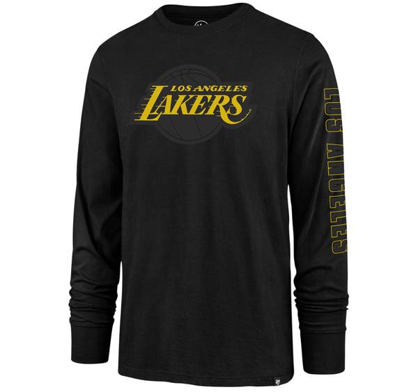 '47 Men's Los Angeles Lakers Black Long Sleeve T-Shirt