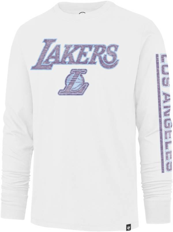 '47 Men's 2021-22 City Edition Los Angeles Lakers White Dime Drop Long Sleeve T-Shirt