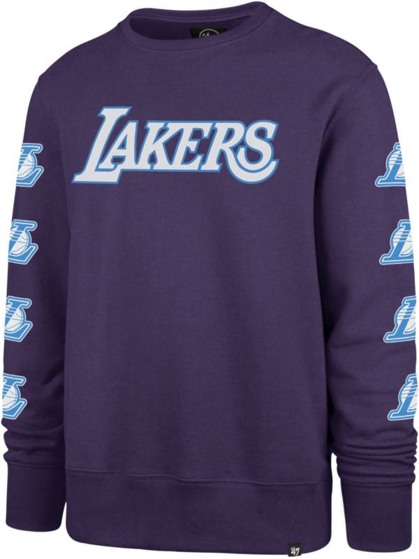 ‘47 Men's 2021-22 City Edition Los Angeles Lakers Purple Headline Crewneck Sweatshirt