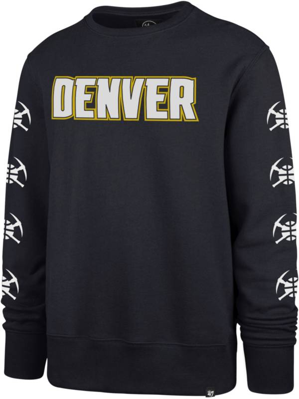 ‘47 Men's 2021-22 City Edition Denver Nuggets Navy Headline Crewneck Sweatshirt