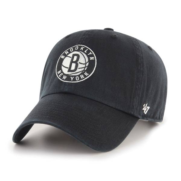 ‘47 Brooklyn Nets Black Clean Up Adjustable Hat