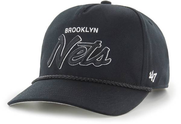 ‘47 Men's Brooklyn Nets Black Adjustable Hat