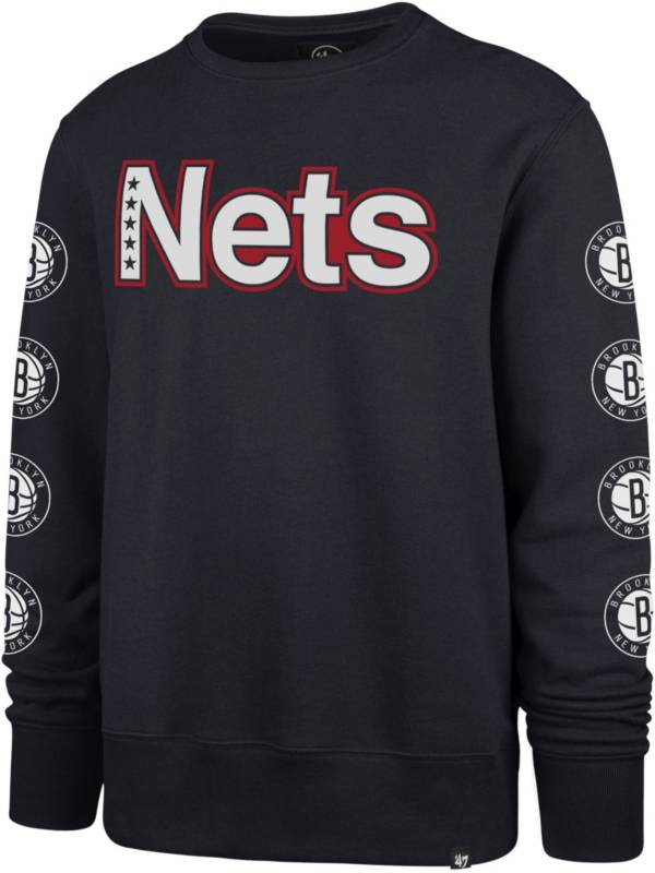 ‘47 Men's 2021-22 City Edition Brooklyn Nets Navy Headline Crewneck Sweatshirt