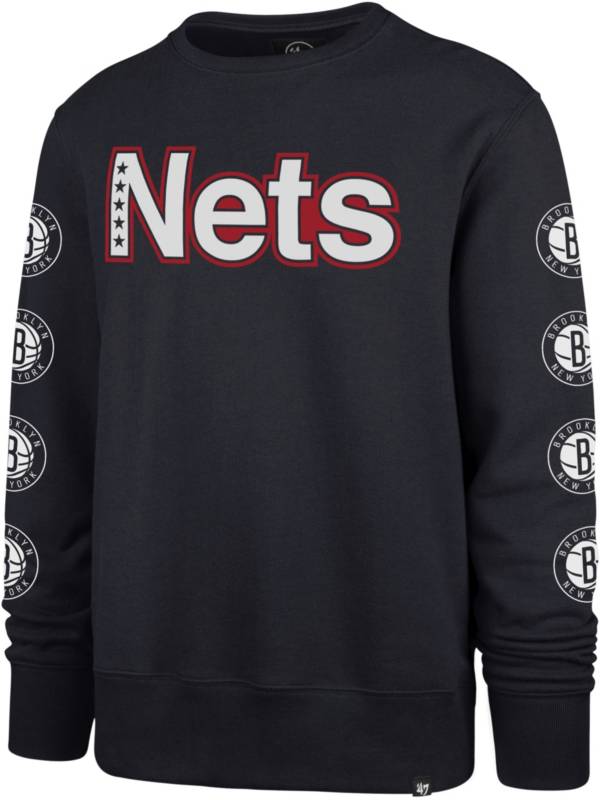 ‘47 Men's 2021-22 City Edition Brooklyn Nets Navy Headline Crewneck Sweatshirt product image